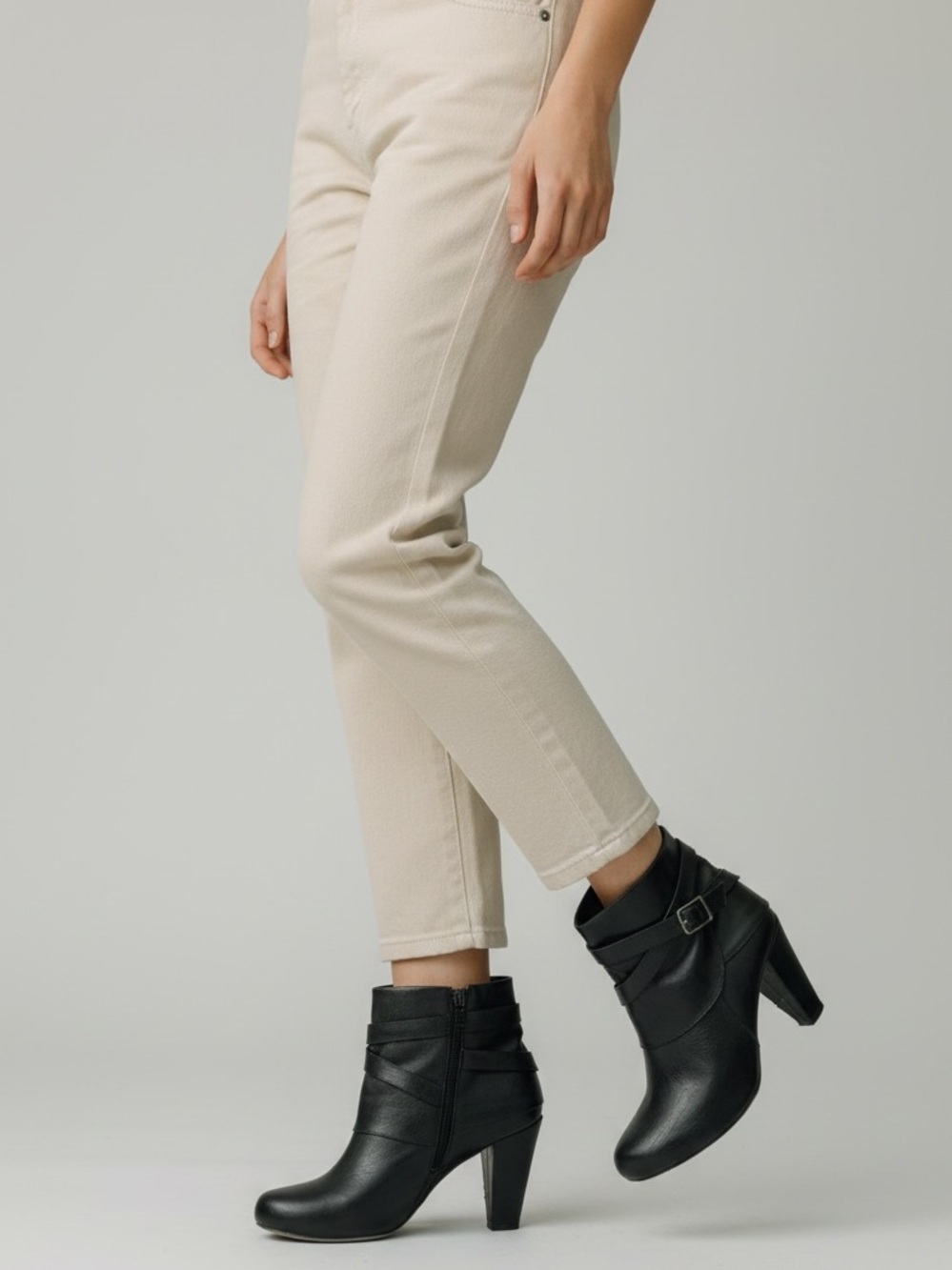 Madden Girl Black Stacked Heeled Ankle Boo…
